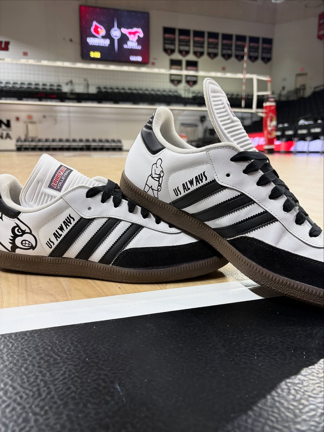 U of L Volleyball ‘Dan Meske 1’s’ Custom Shoes - Adidas Superstar - FREE SHIPPING