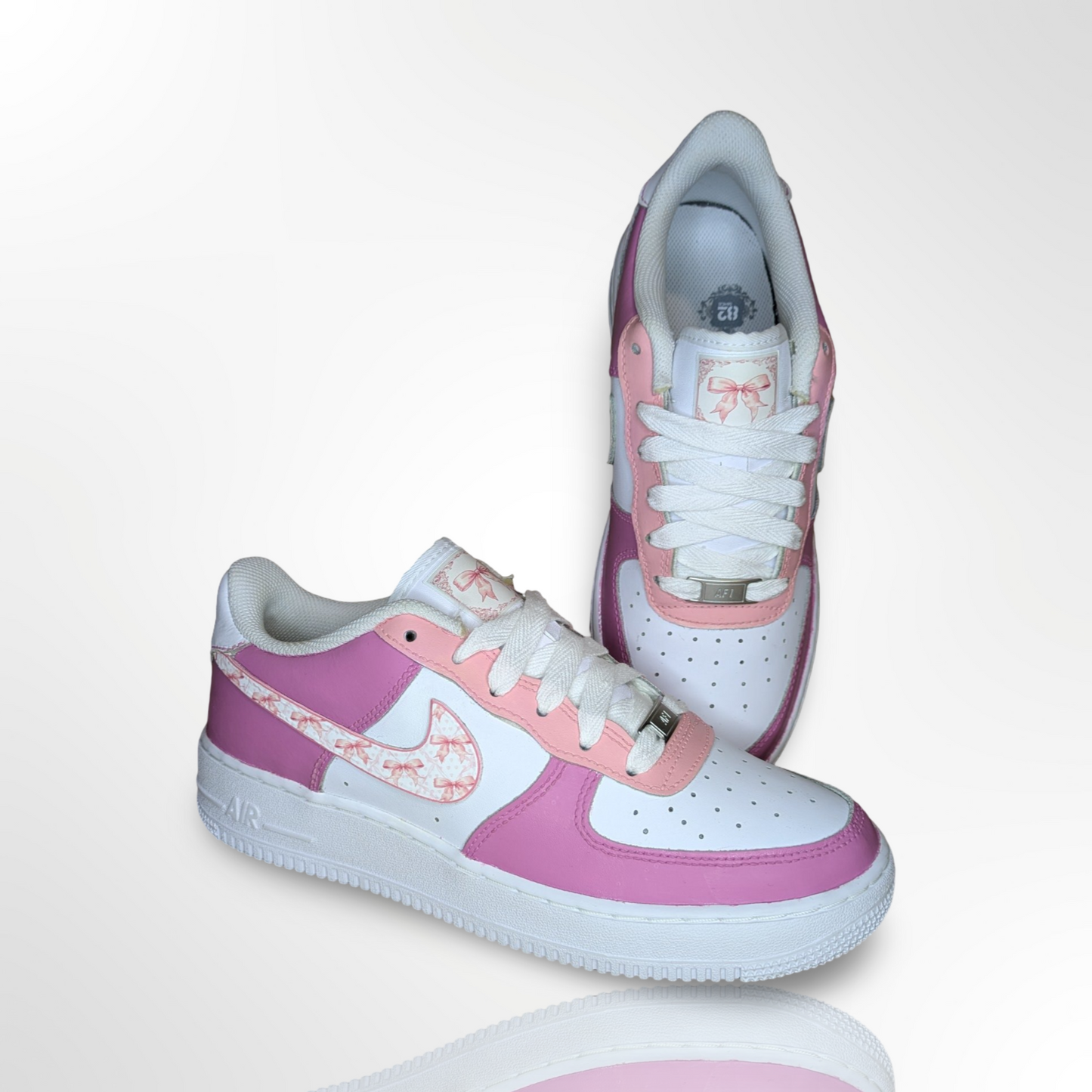“Pretty in Pink” Custom Shoes - Nike Air Force 1 Low - FREE SHIPPING