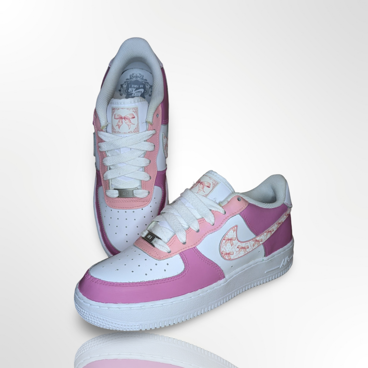 “Pretty in Pink” Custom Shoes - Nike Air Force 1 Low - FREE SHIPPING