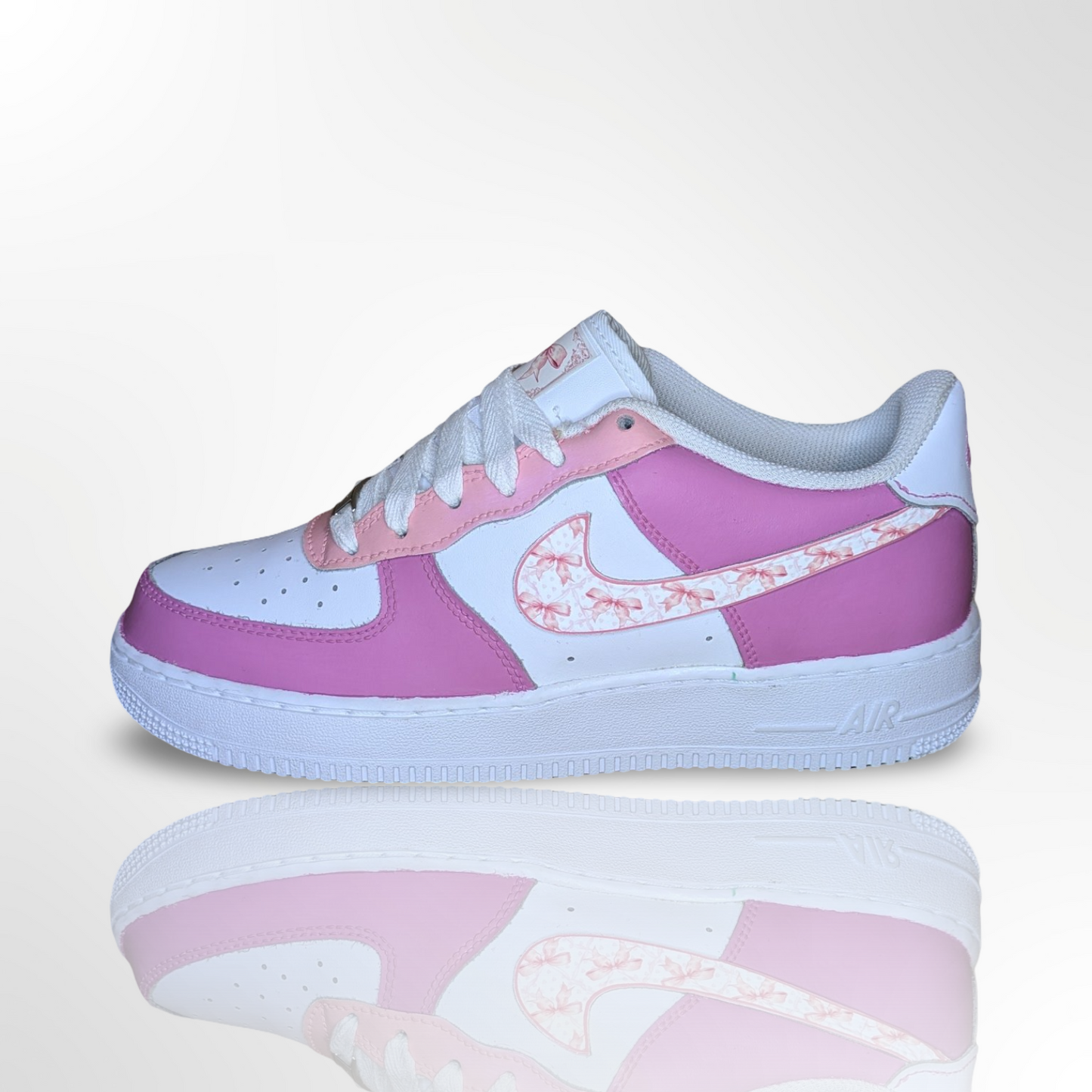 “Pretty in Pink” Custom Shoes - Nike Air Force 1 Low - FREE SHIPPING