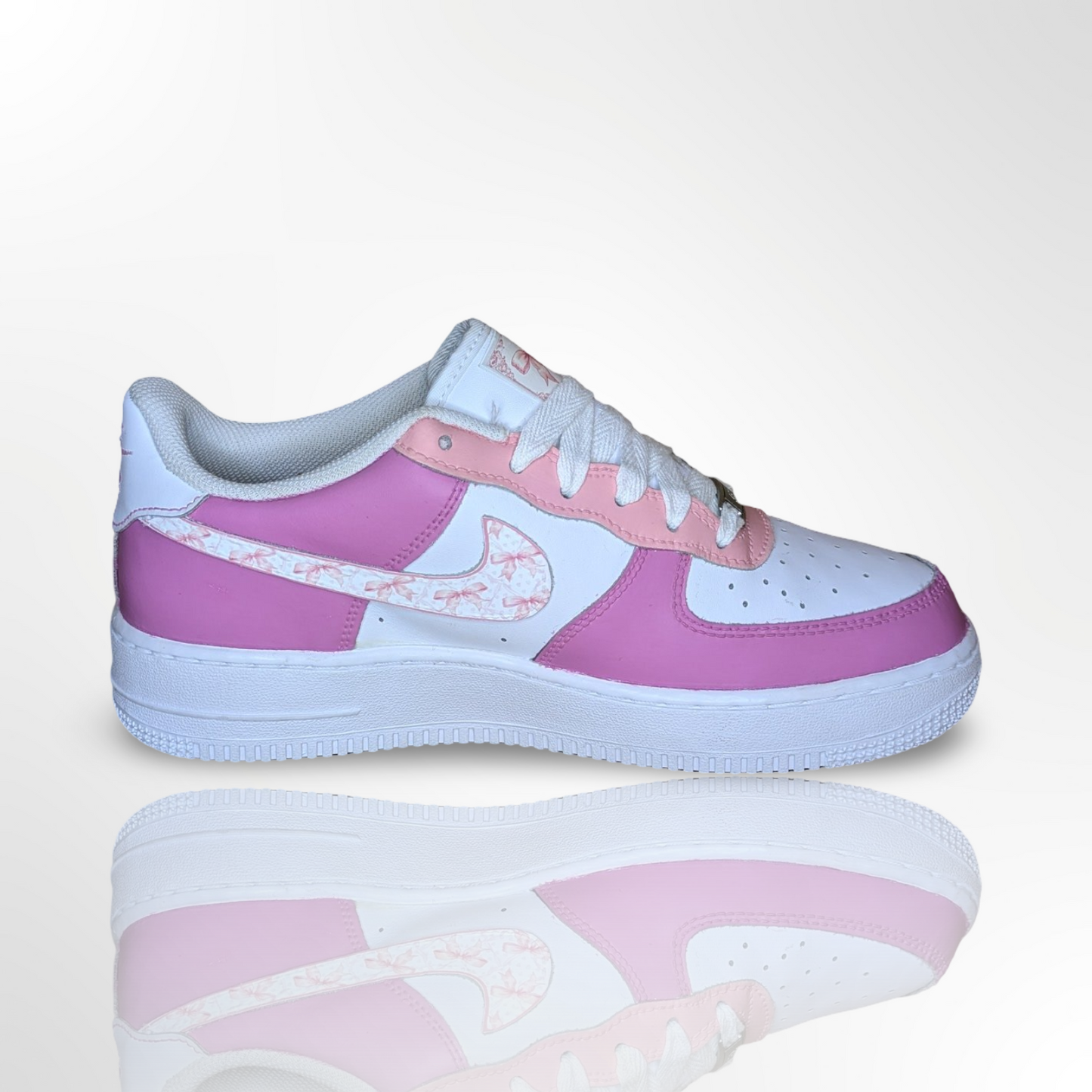 “Pretty in Pink” Custom Shoes - Nike Air Force 1 Low - FREE SHIPPING
