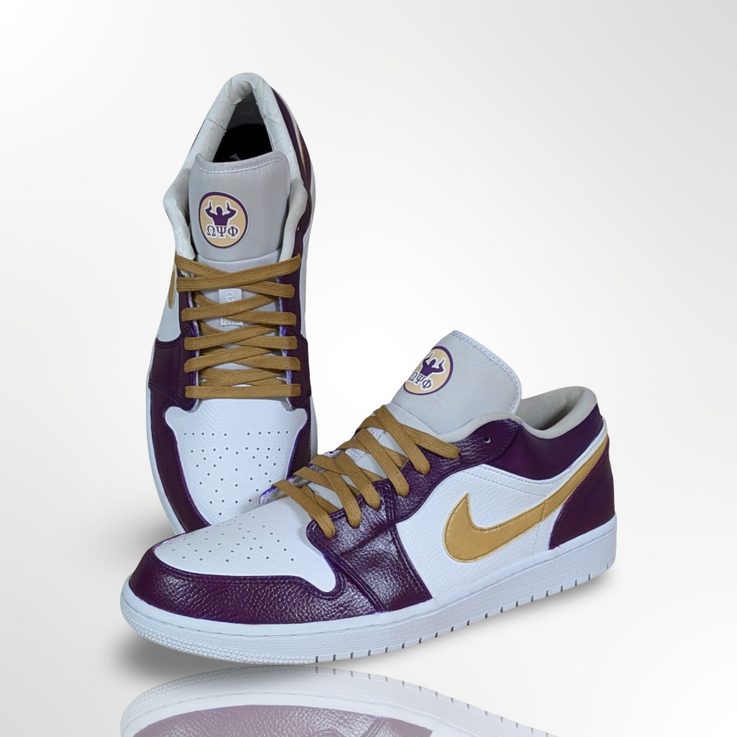 Omega Psi Phi / Q Dog Customs Shoes - Jordan 1 Low - FREE SHIPPING