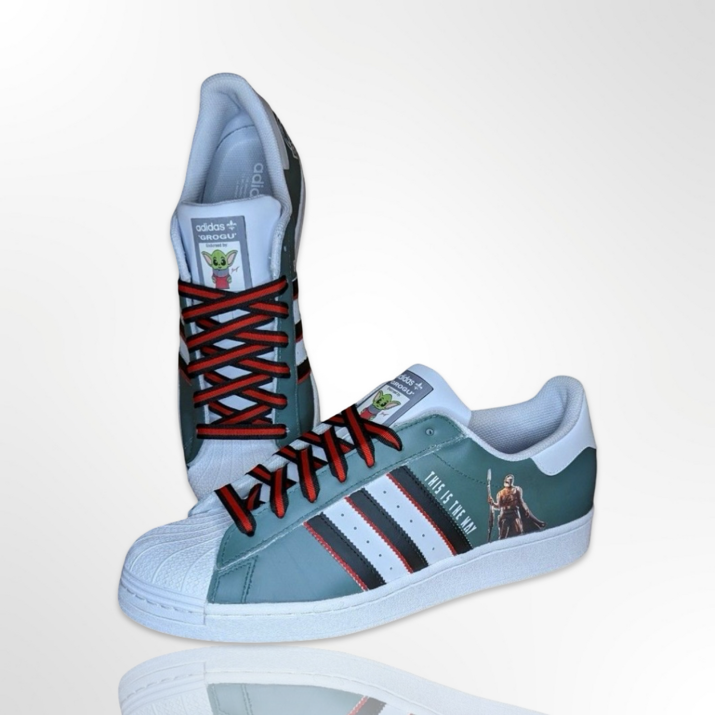 "The Mandalorian" Custom Shoes - Adidas Superstar - FREE SHIPPING