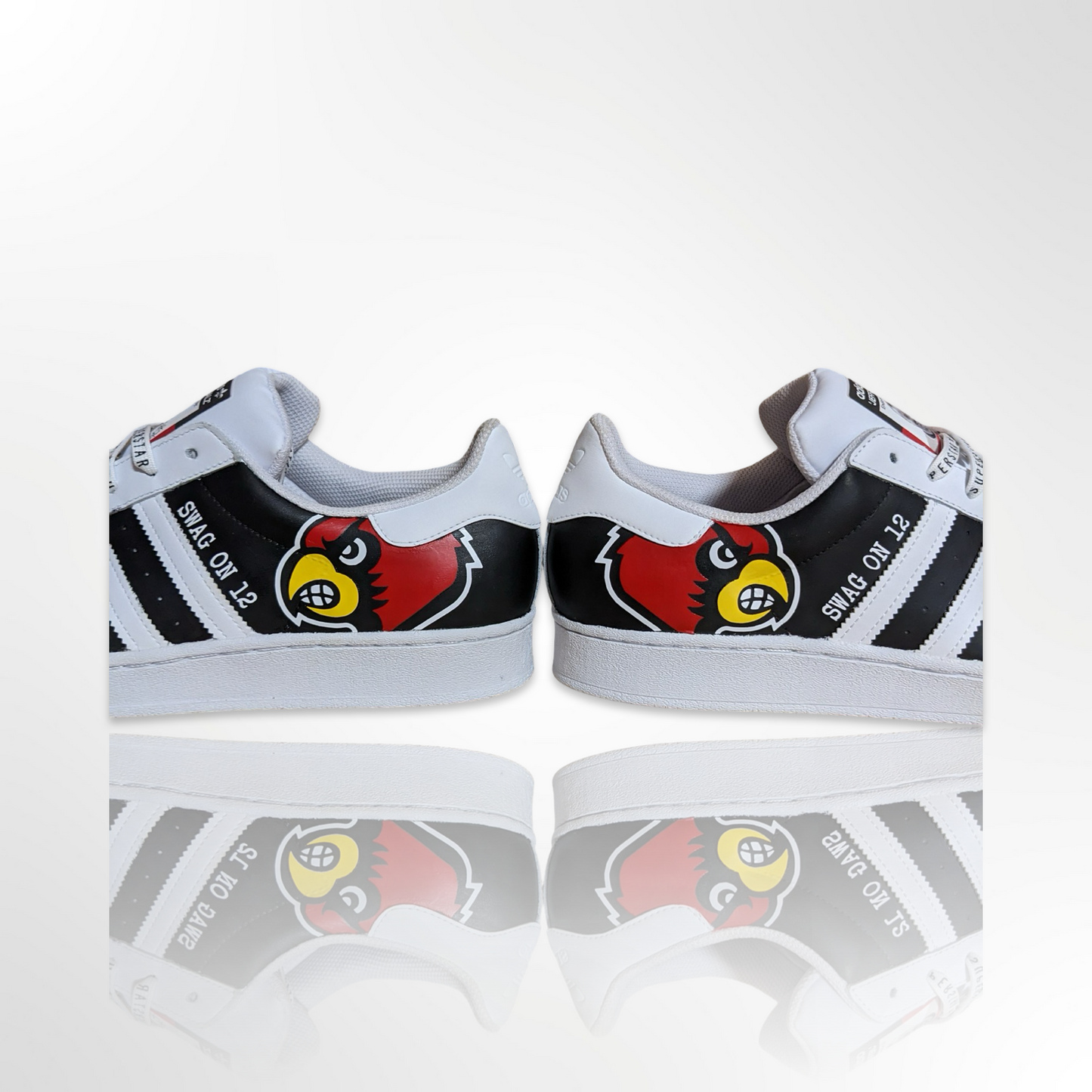 UofL University of Louisville "Card's Skyline" Custom Shoes - Adidas Superstar - FREE SHIPPING