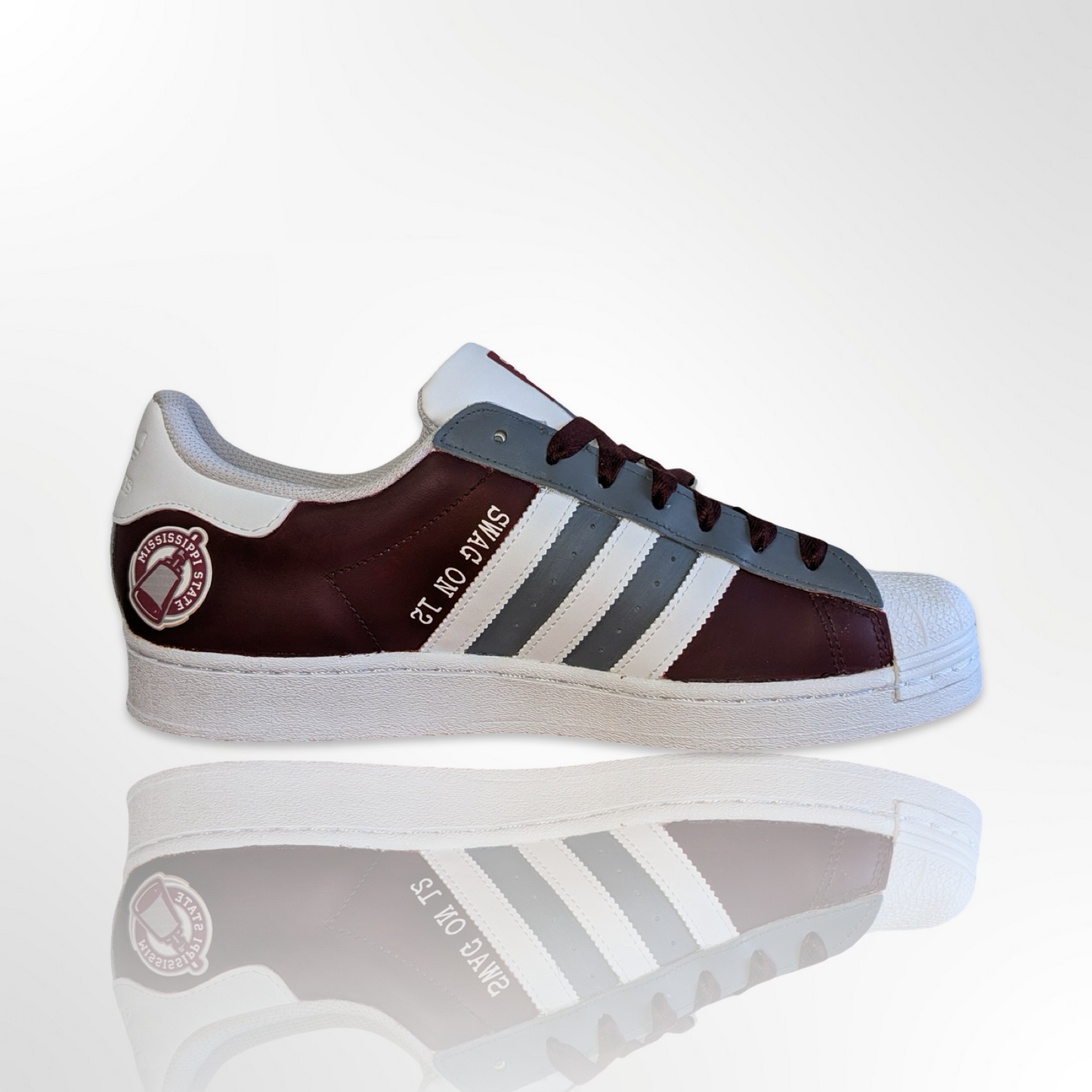 "Hail State Bulldogs" Custom Shoes - Adidas Superstar - FREE SHIPPING