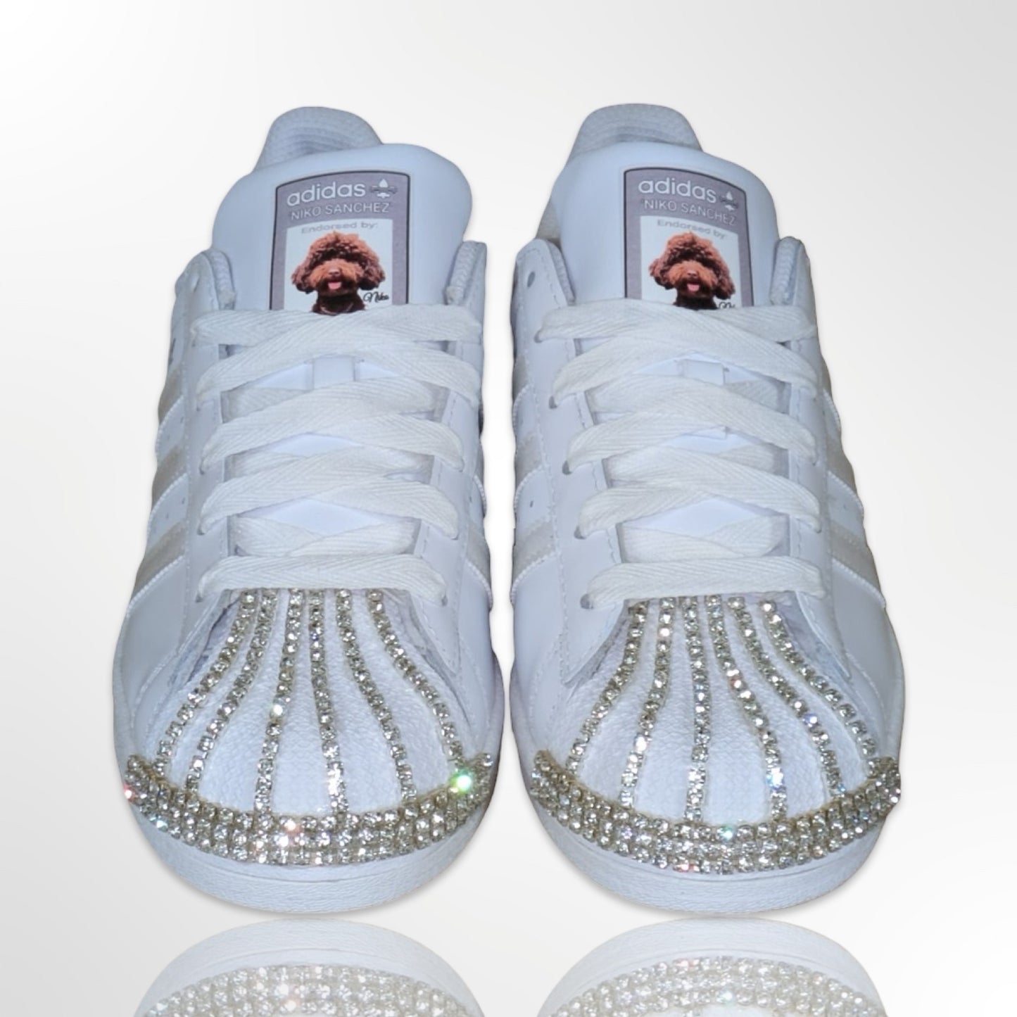 Wedding Reception Custom Shoes - Adidas Superstar Shell Toe - FREE SHIPPING