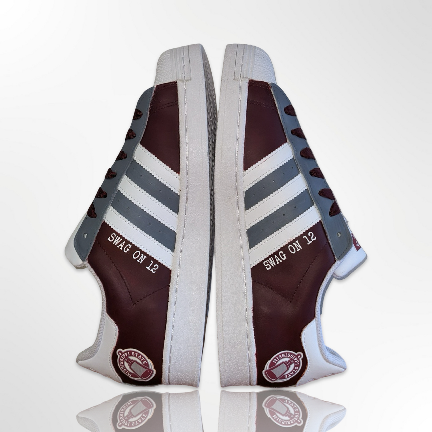 "Hail State Bulldogs" Custom Shoes - Adidas Superstar - FREE SHIPPING
