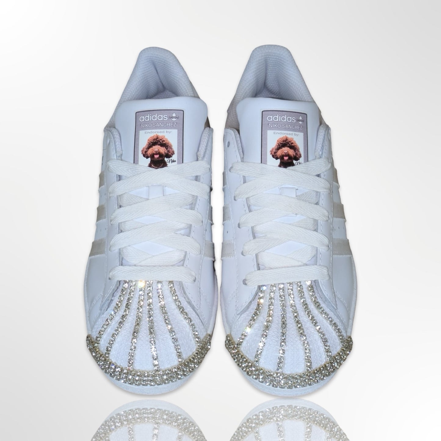 Wedding Reception Custom Shoes - Adidas Superstar Shell Toe - FREE SHIPPING