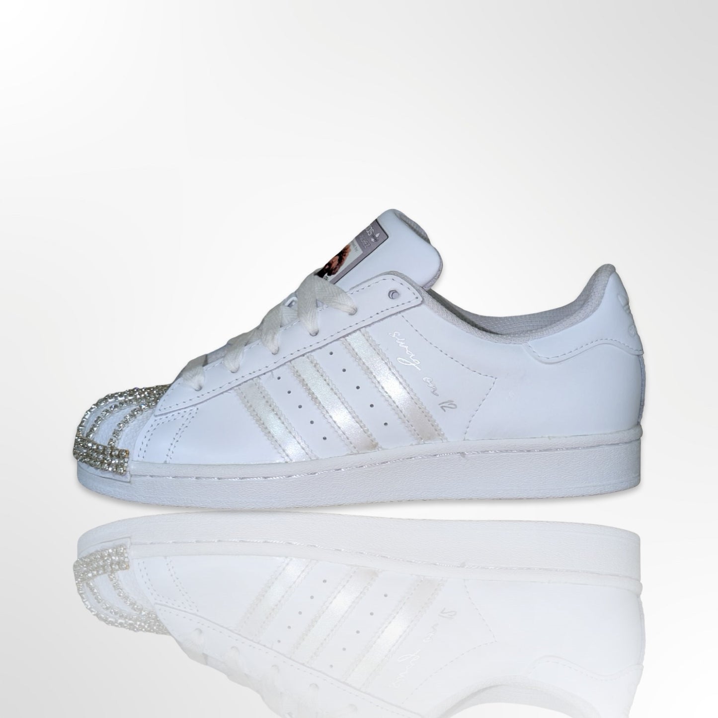 Wedding Reception Custom Shoes - Adidas Superstar Shell Toe - FREE SHIPPING
