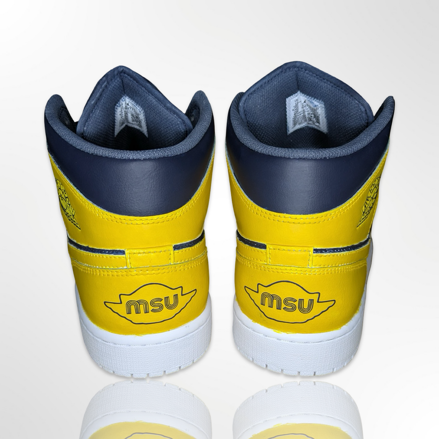Murray State Black and Yellow Custom Shoes - Air Jordan 1 Mid - FREE SHIPPING