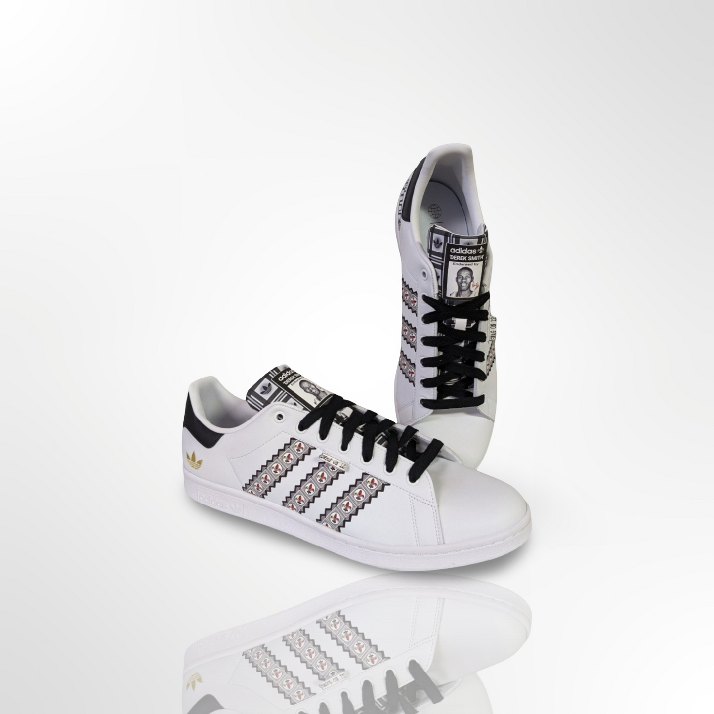 UofL University of Louisville Derek Smith Custom Shoes - Adidas Stan Smith - FREE SHIPPING