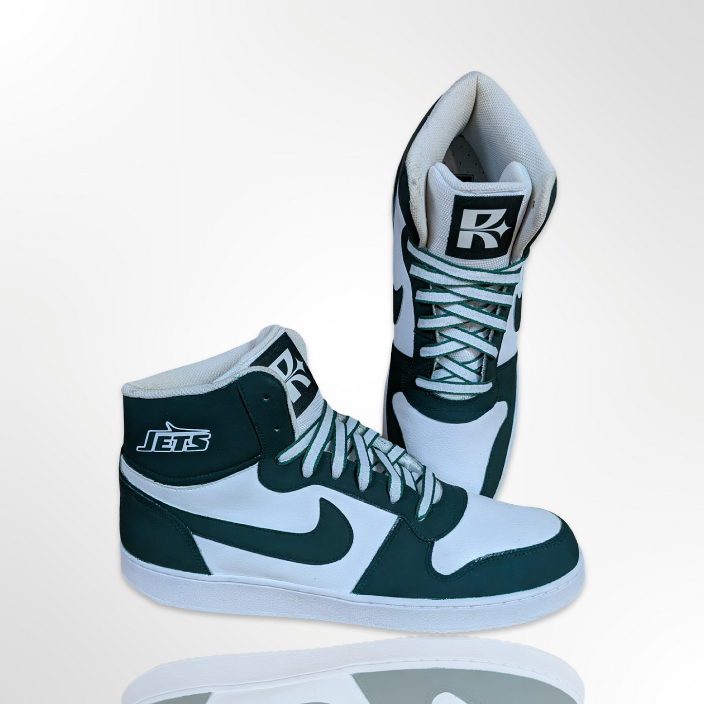 "New York Jets" Custom Shoe - Nike Ebernon - FREE SHIPPING