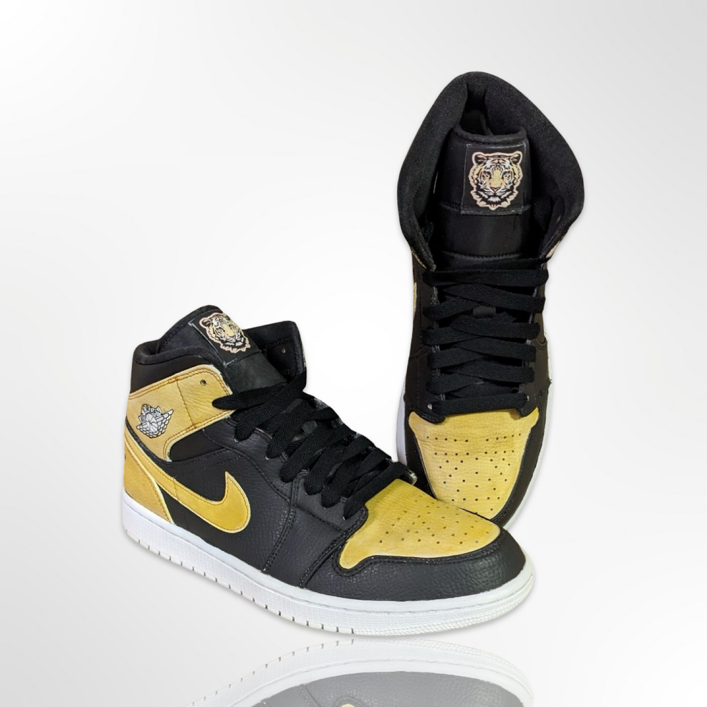 Murray High School "Tiger Pride" Custom Shoes - Air Jordan 1 Mid - FREE SHIPPING