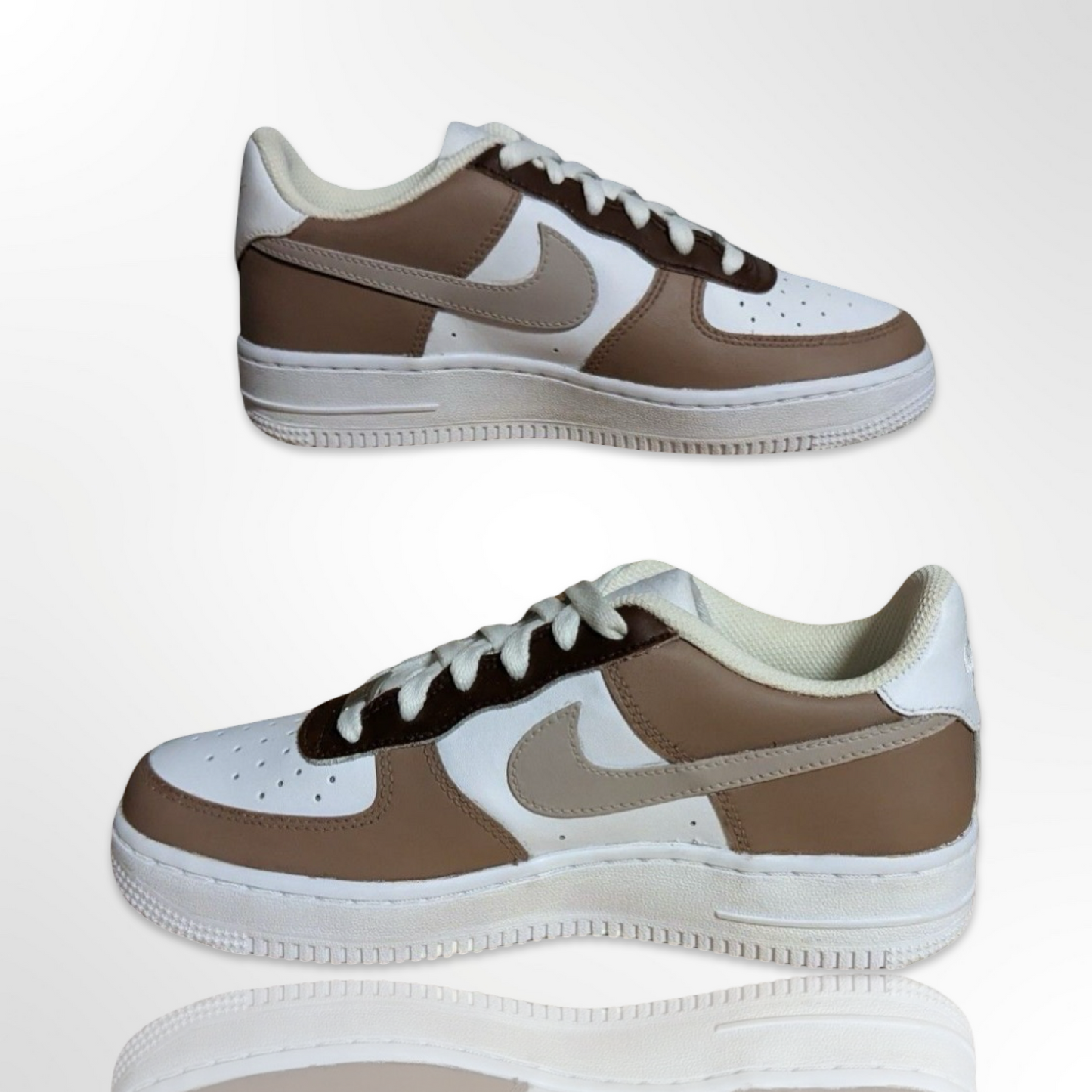 "Chocolate Mocha" Custom Shoes - Nike Air Force 1 Low - FREE SHIPPING
