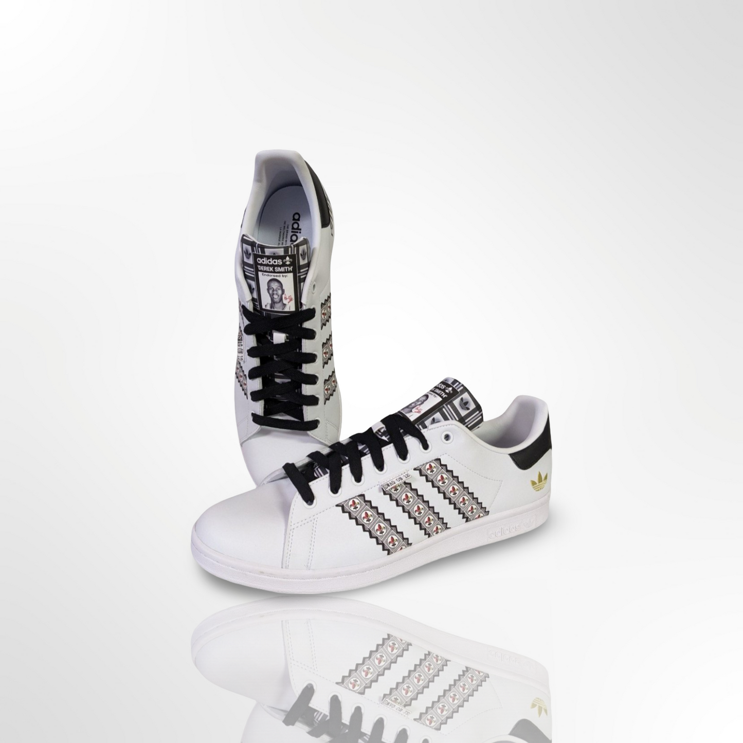 UofL University of Louisville Derek Smith Custom Shoes - Adidas Stan Smith - FREE SHIPPING