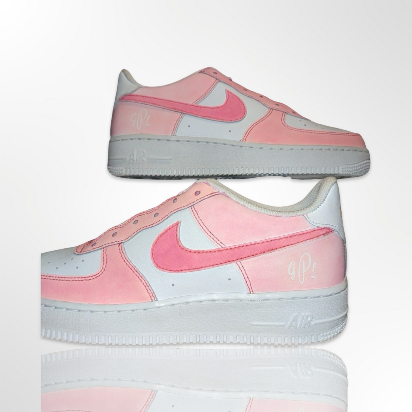 Pink/White Custom Shoes - Nike Air Force 1 Low - FREE SHIPPING