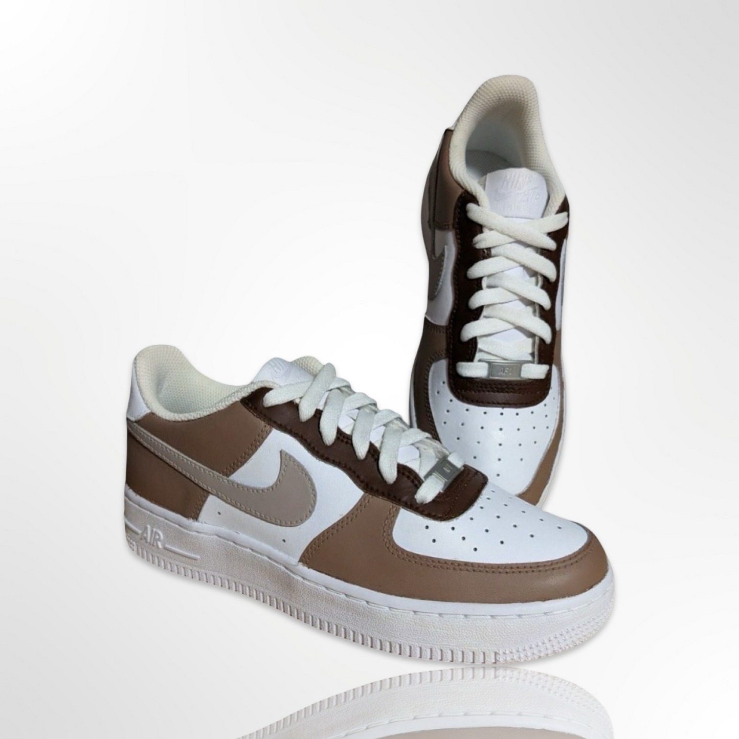 "Chocolate Mocha" Custom Shoes - Nike Air Force 1 Low - FREE SHIPPING