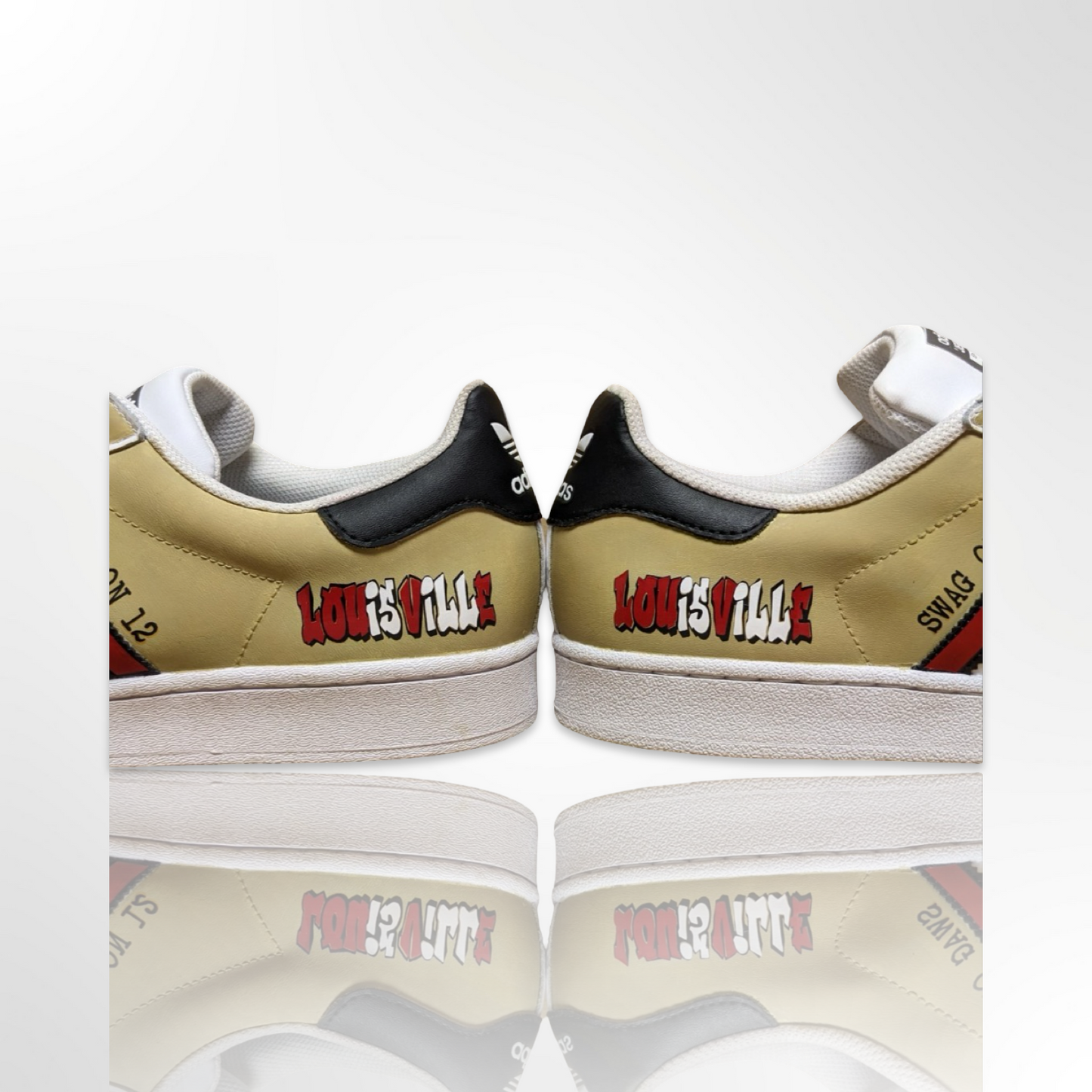 UofL University of Louisville "Don't Sweat The Technique" Custom Shoes - Adidas Superstar - FREE SHIPPING