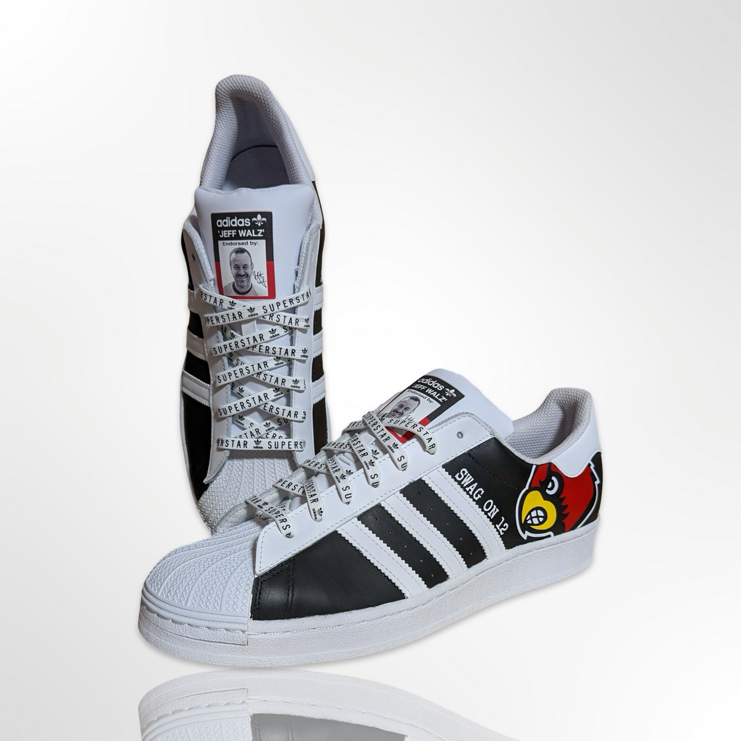UofL University of Louisville "Card's Skyline" Custom Shoes - Adidas Superstar - FREE SHIPPING