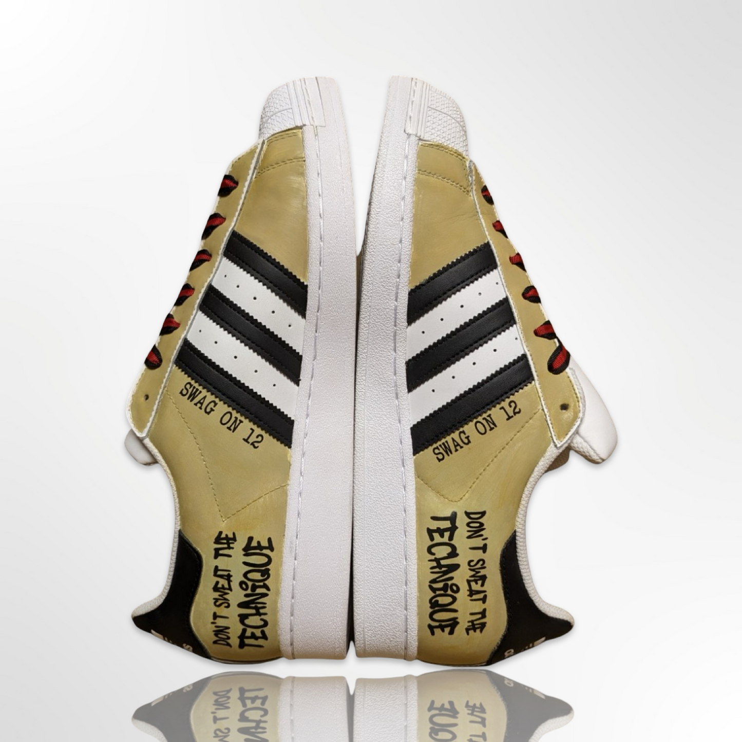 UofL University of Louisville "Don't Sweat The Technique" Custom Shoes - Adidas Superstar - FREE SHIPPING