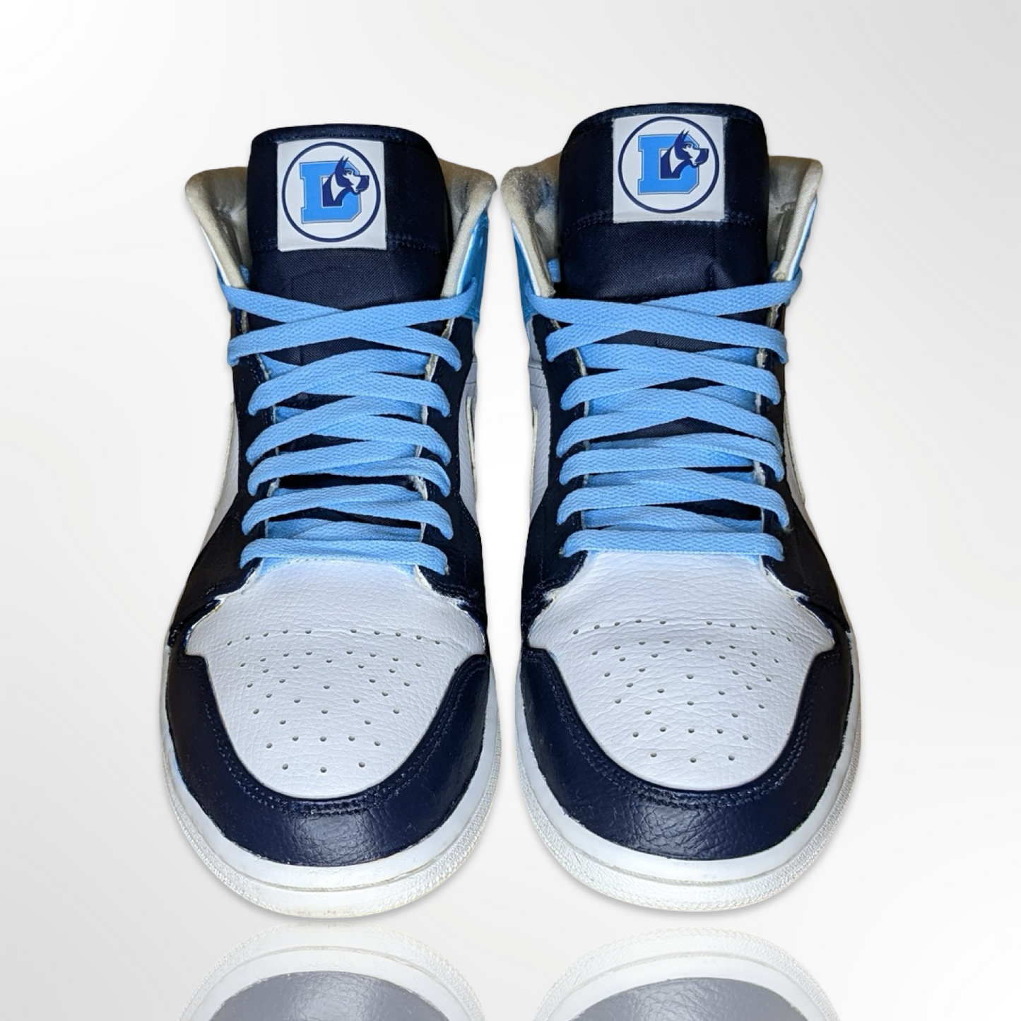 Navy Sky Custom Shoe - Air Jordan 1 Mid - FREE SHIPPING
