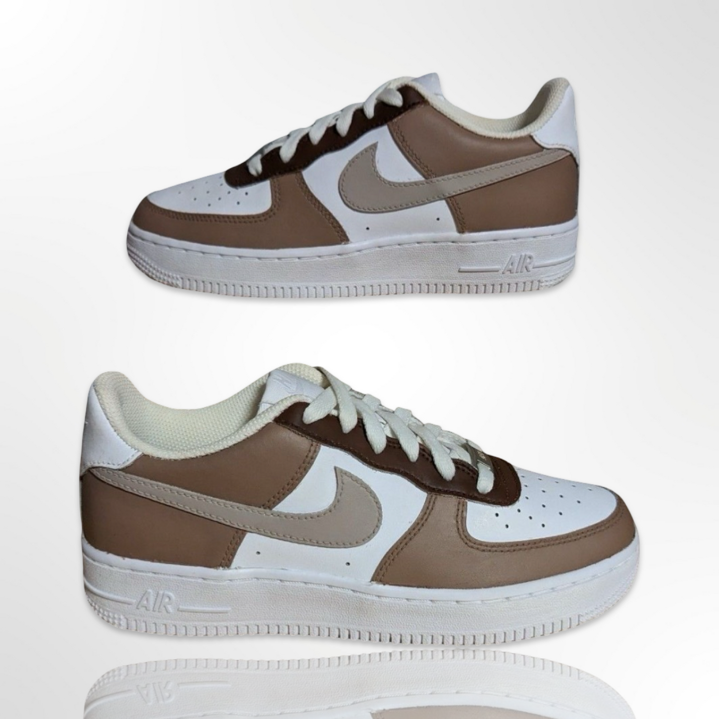 "Chocolate Mocha" Custom Shoes - Nike Air Force 1 Low - FREE SHIPPING
