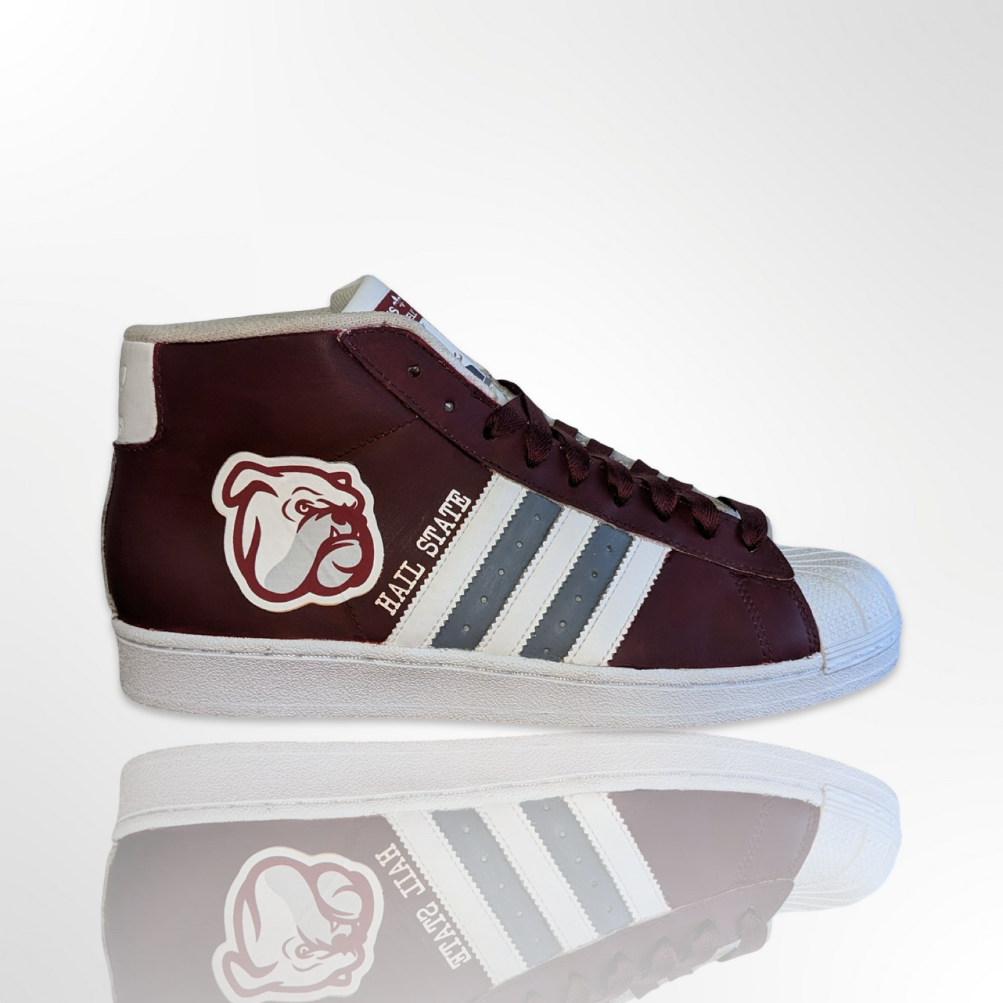 "Hail State Bulldogs" Custom Shoes - Adidas Superstar - FREE SHIPPING