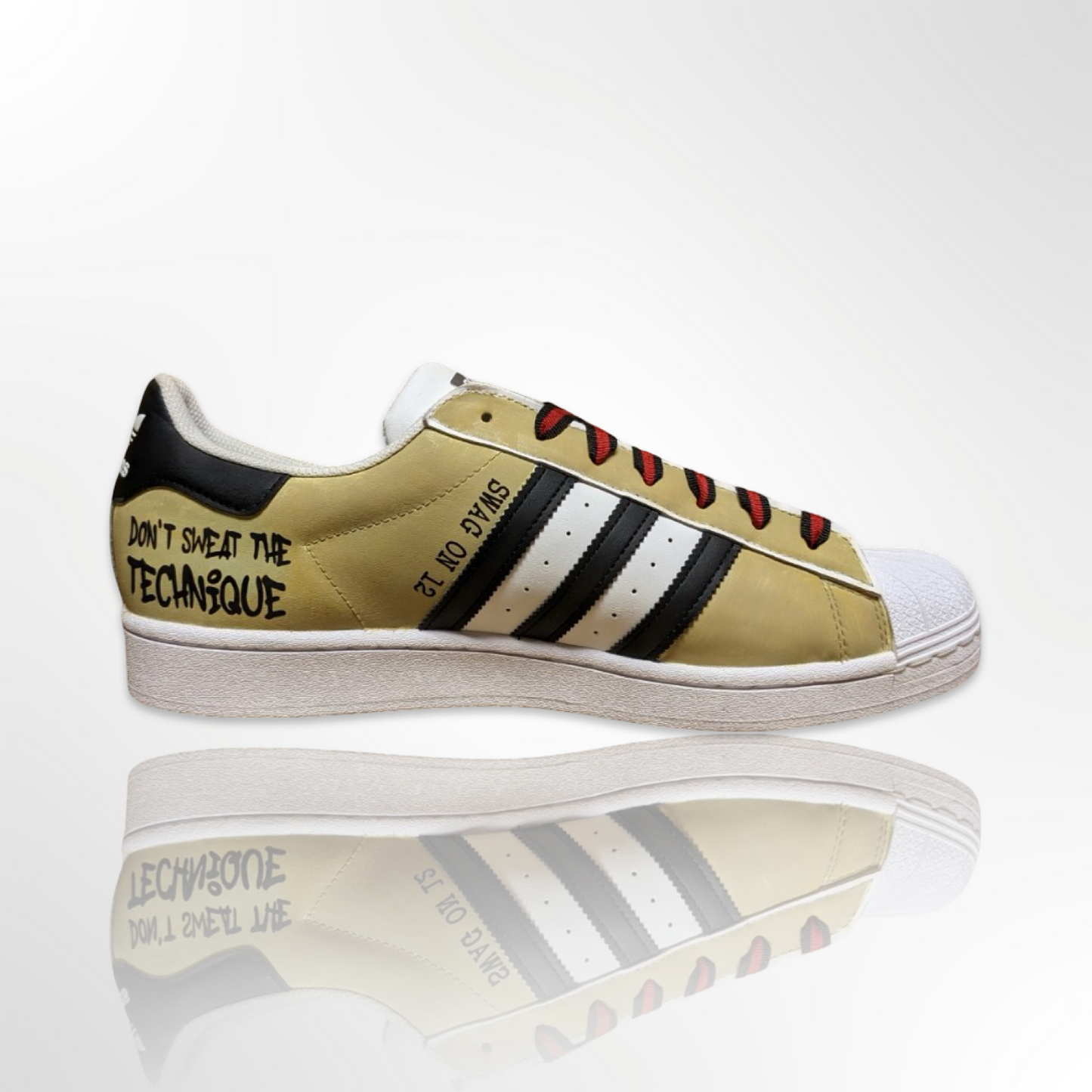 UofL University of Louisville "Don't Sweat The Technique" Custom Shoes - Adidas Superstar - FREE SHIPPING