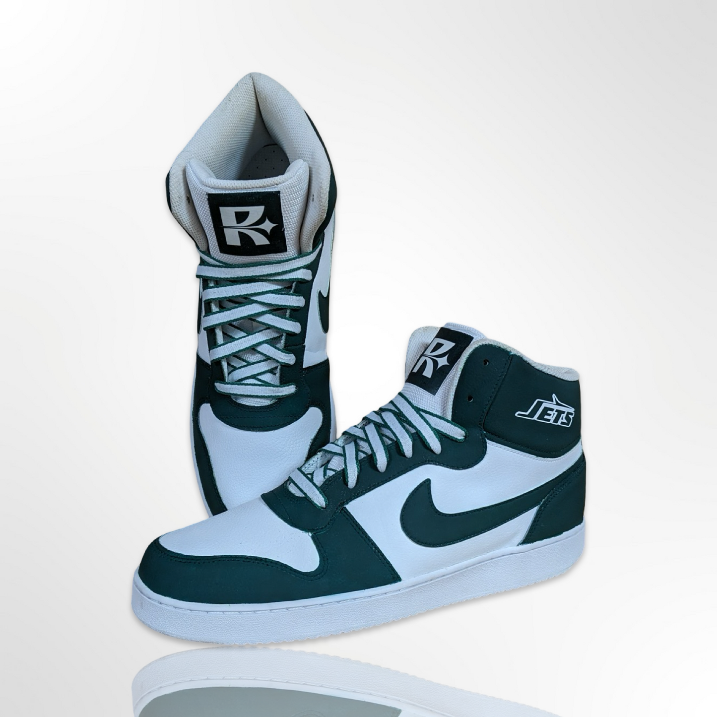 "New York Jets" Custom Shoe - Nike Ebernon - FREE SHIPPING