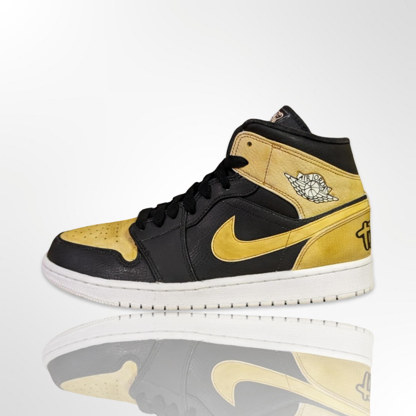 Murray High School "Tiger Pride" Custom Shoes - Air Jordan 1 Mid - FREE SHIPPING