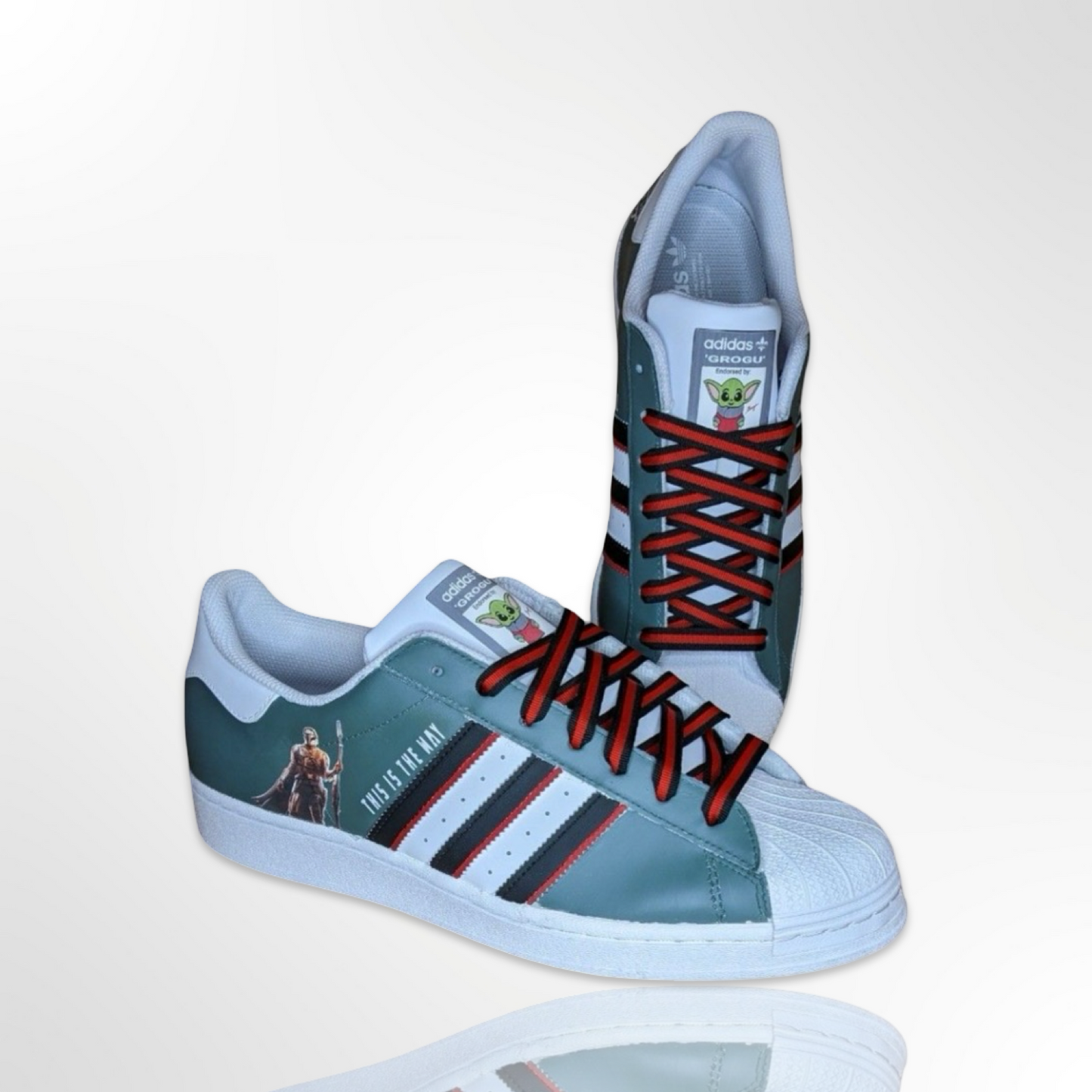 "The Mandalorian" Custom Shoes - Adidas Superstar - FREE SHIPPING