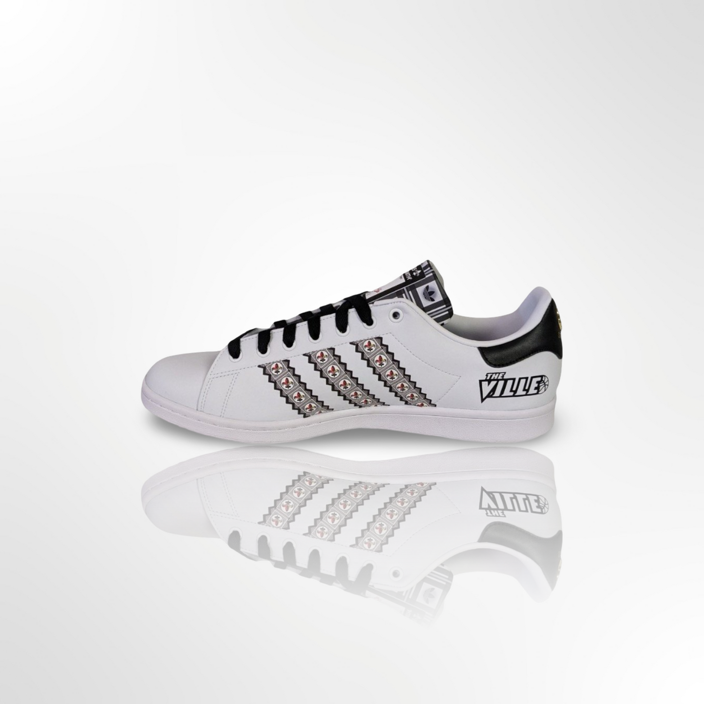 UofL University of Louisville Derek Smith Custom Shoes - Adidas Stan Smith - FREE SHIPPING