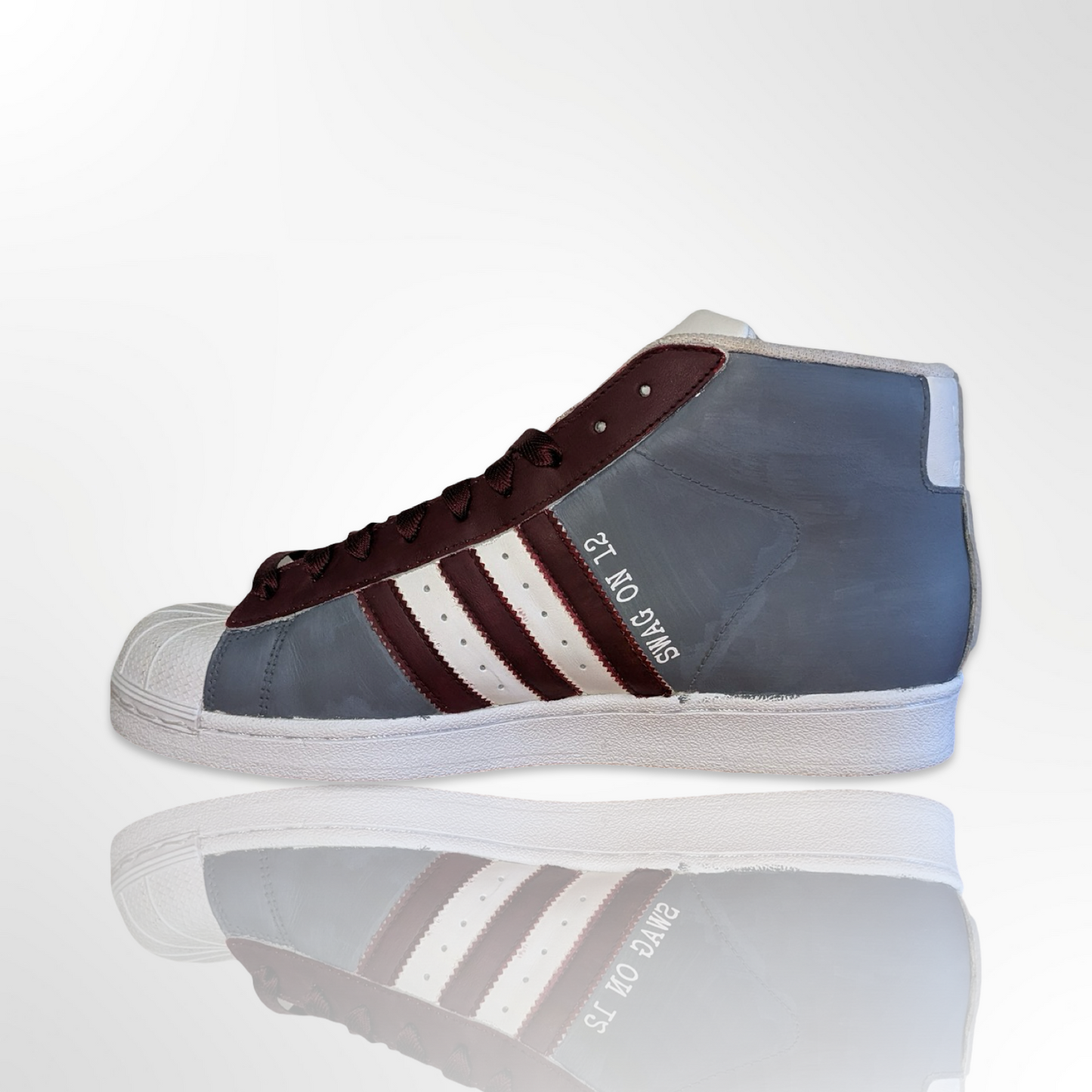 "Hail State Bulldogs" Custom Shoes - Adidas Superstar - FREE SHIPPING