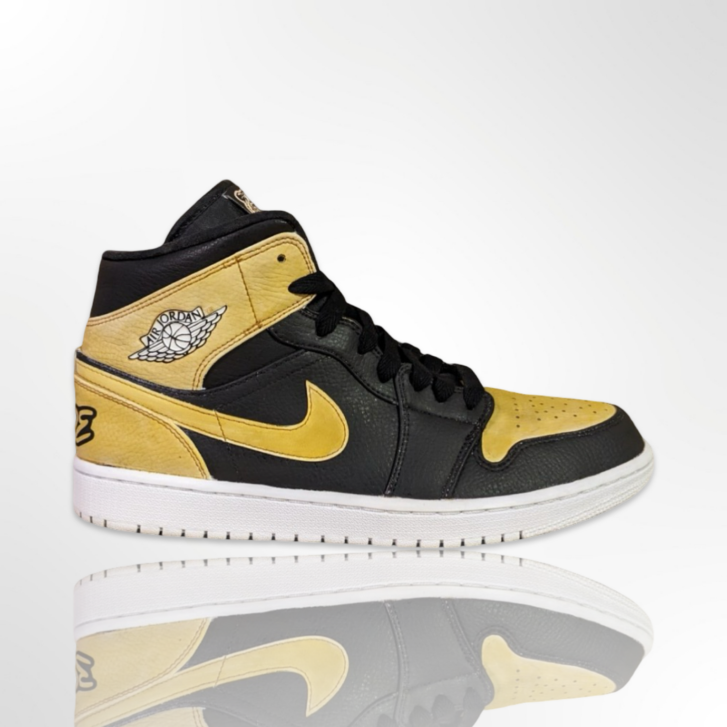 Murray High School "Tiger Pride" Custom Shoes - Air Jordan 1 Mid - FREE SHIPPING