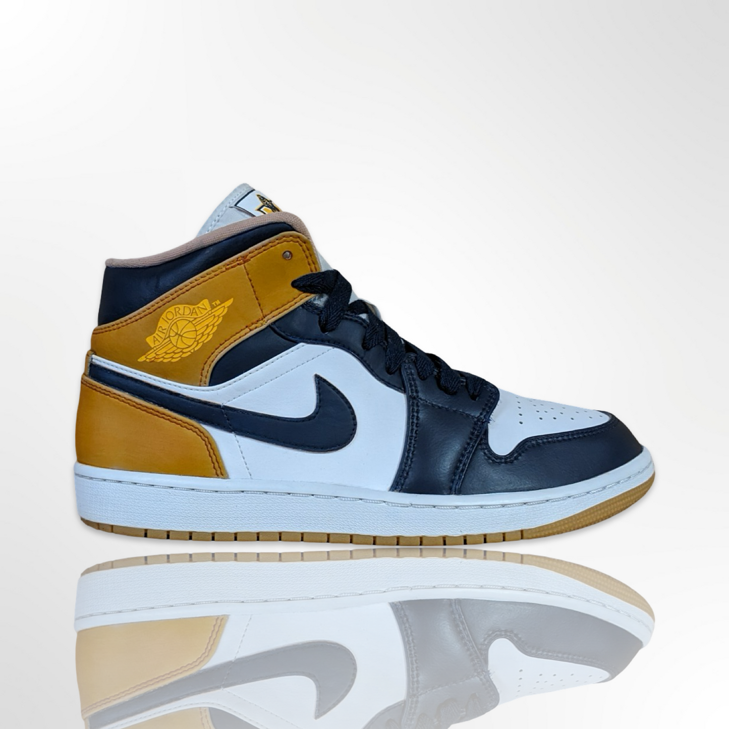 Murray State Navy and Gold Custom Shoes - Jordan 1 Mid - FREE SHIPPING