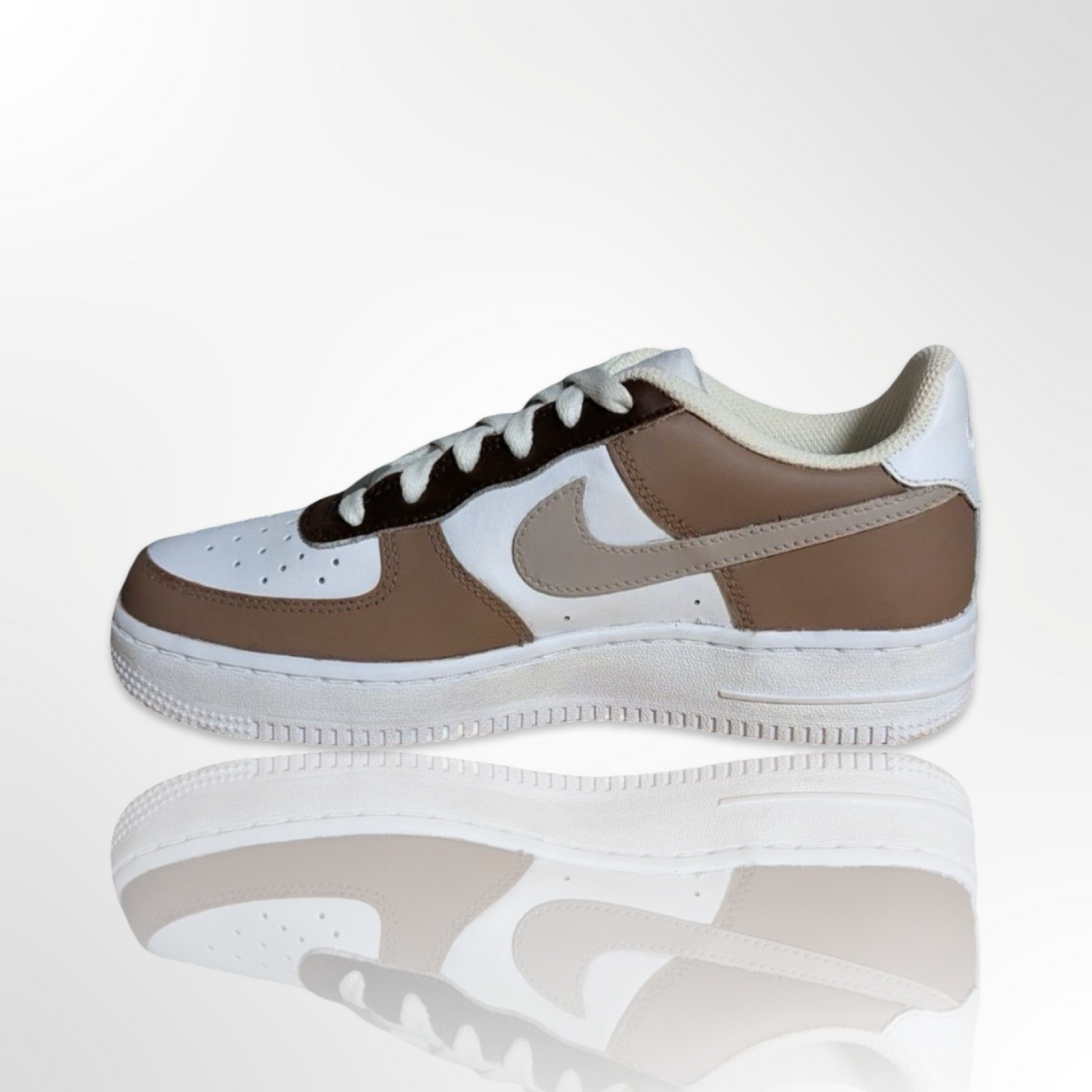 "Chocolate Mocha" Custom Shoes - Nike Air Force 1 Low - FREE SHIPPING