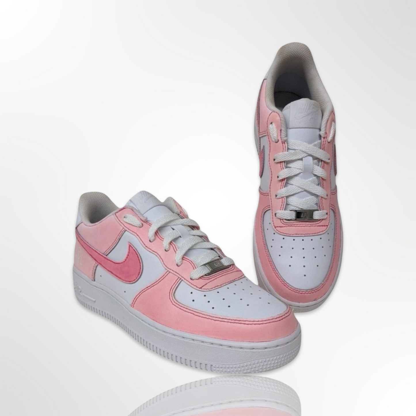 Pink/White Custom Shoes - Nike Air Force 1 Low - FREE SHIPPING