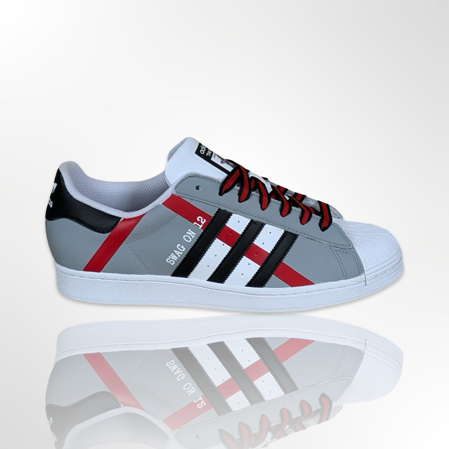 Tartan Grey Plaid Custom Shoes - Adidas Superstar - FREE SHIPPING
