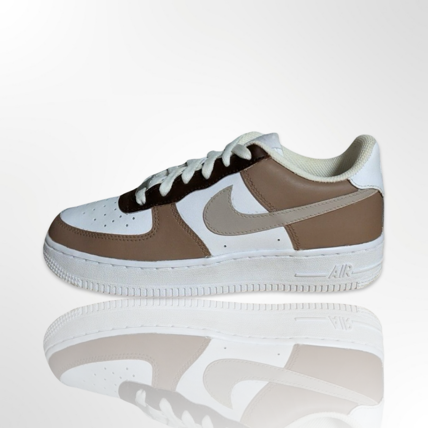 "Chocolate Mocha" Custom Shoes - Nike Air Force 1 Low - FREE SHIPPING