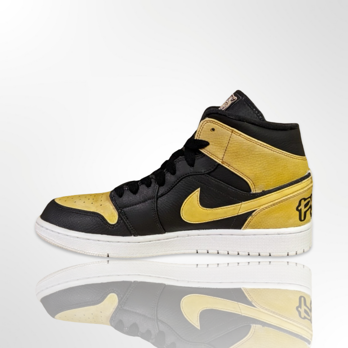 Murray High School "Tiger Pride" Custom Shoes - Air Jordan 1 Mid - FREE SHIPPING