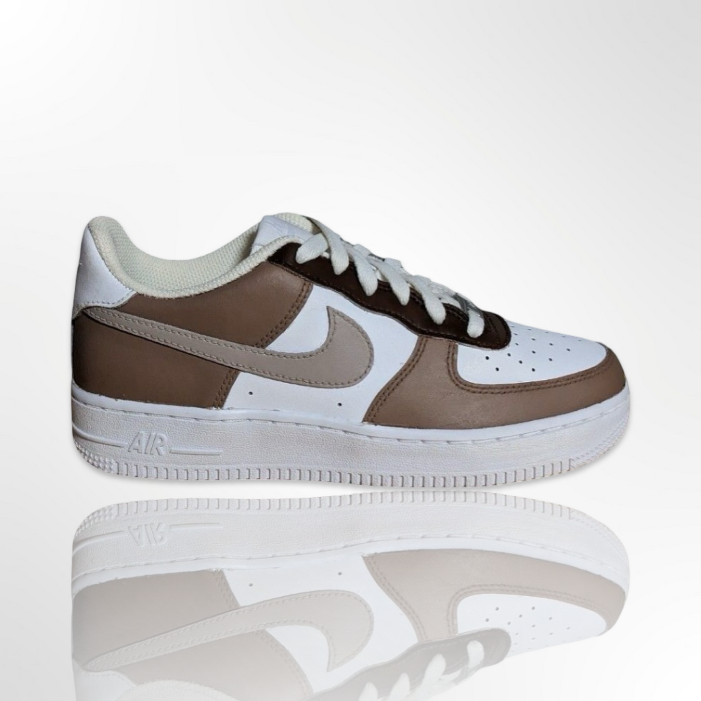 "Chocolate Mocha" Custom Shoes - Nike Air Force 1 Low - FREE SHIPPING