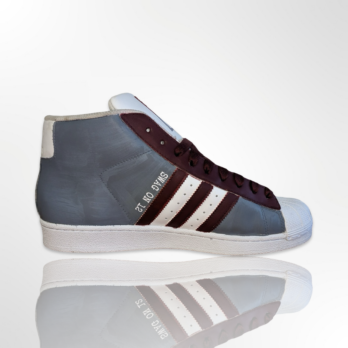 "Hail State Bulldogs" Custom Shoes - Adidas Superstar - FREE SHIPPING