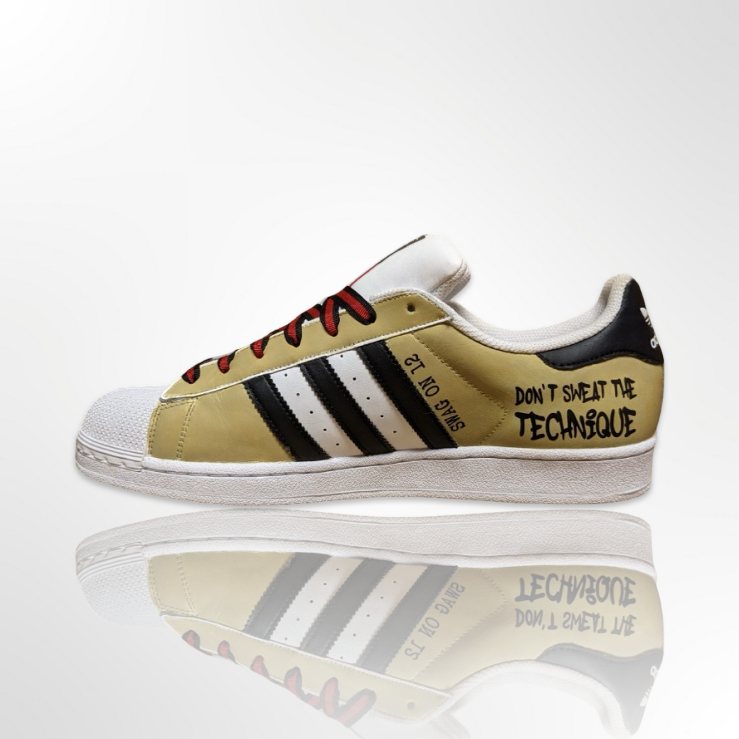 UofL University of Louisville "Don't Sweat The Technique" Custom Shoes - Adidas Superstar - FREE SHIPPING