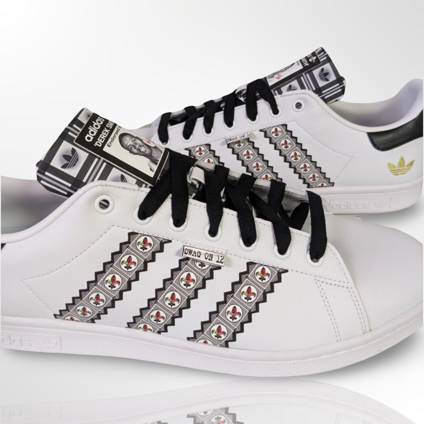 UofL University of Louisville Derek Smith Custom Shoes - Adidas Stan Smith - FREE SHIPPING