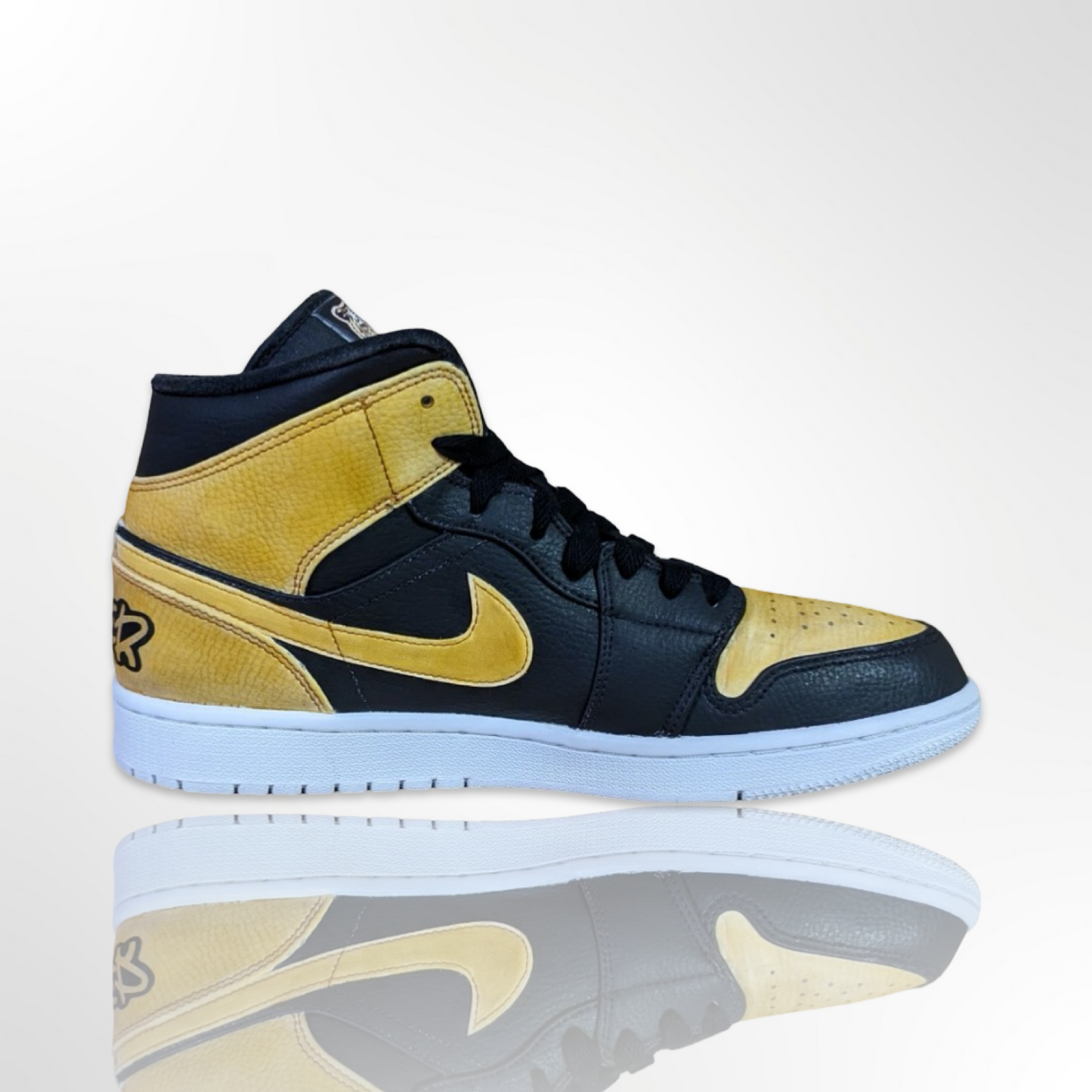 Murray High School "Tiger Pride" Custom Shoes - Air Jordan 1 Mid - FREE SHIPPING