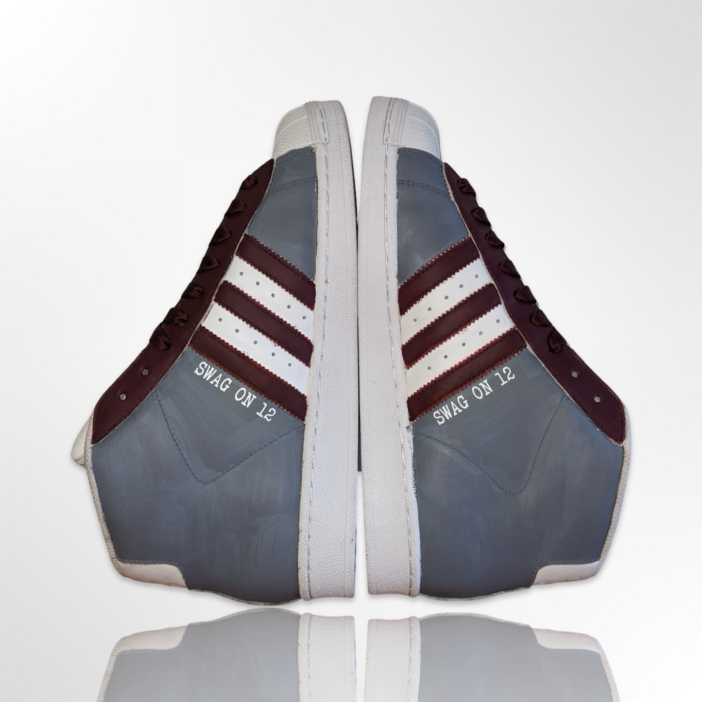"Hail State Bulldogs" Custom Shoes - Adidas Superstar - FREE SHIPPING