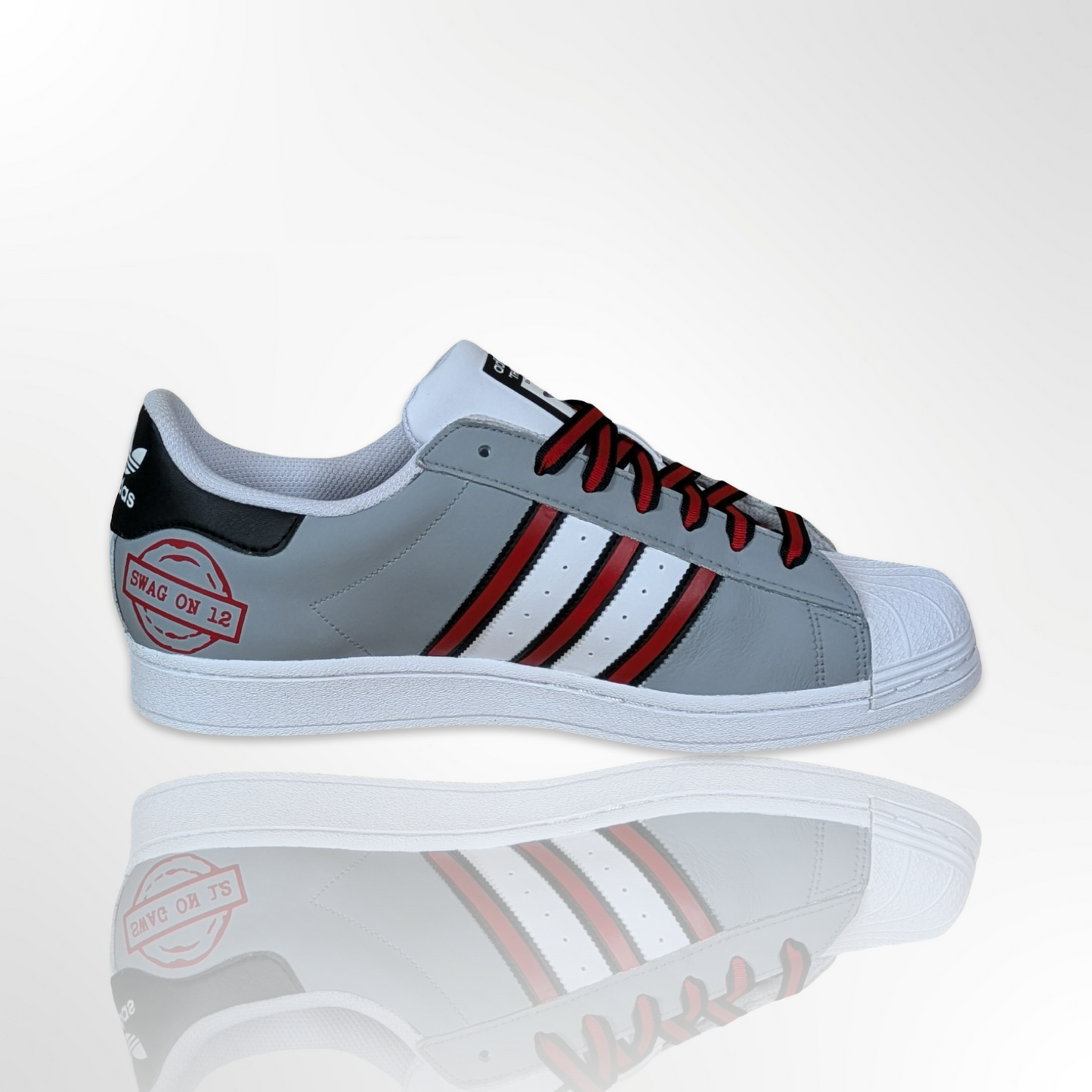 Tartan Grey Plaid Custom Shoes - Adidas Superstar - FREE SHIPPING