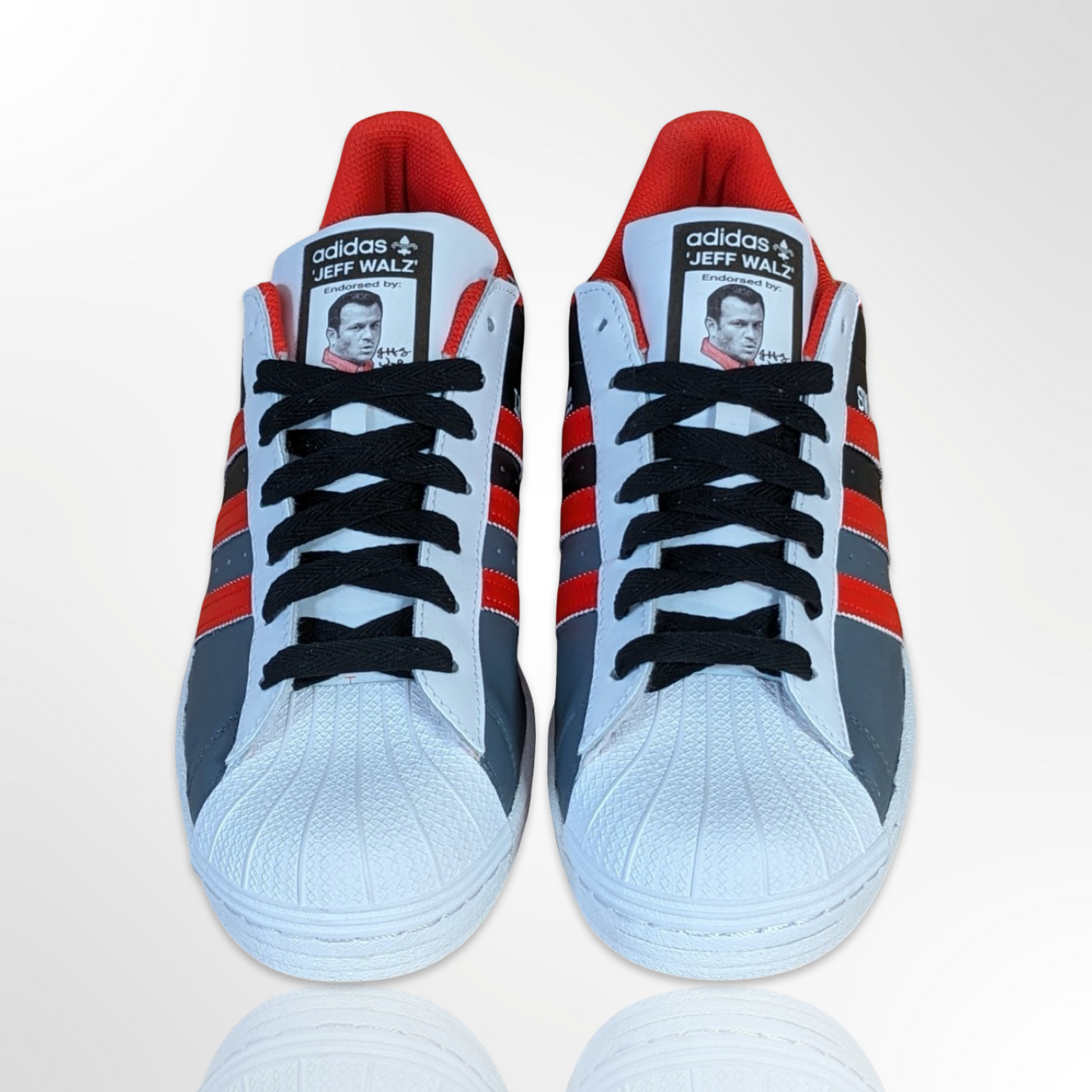 UofL University of Louisville Grey/Black Custom Shoes - Adidas Superstar - FREE SHIPPING