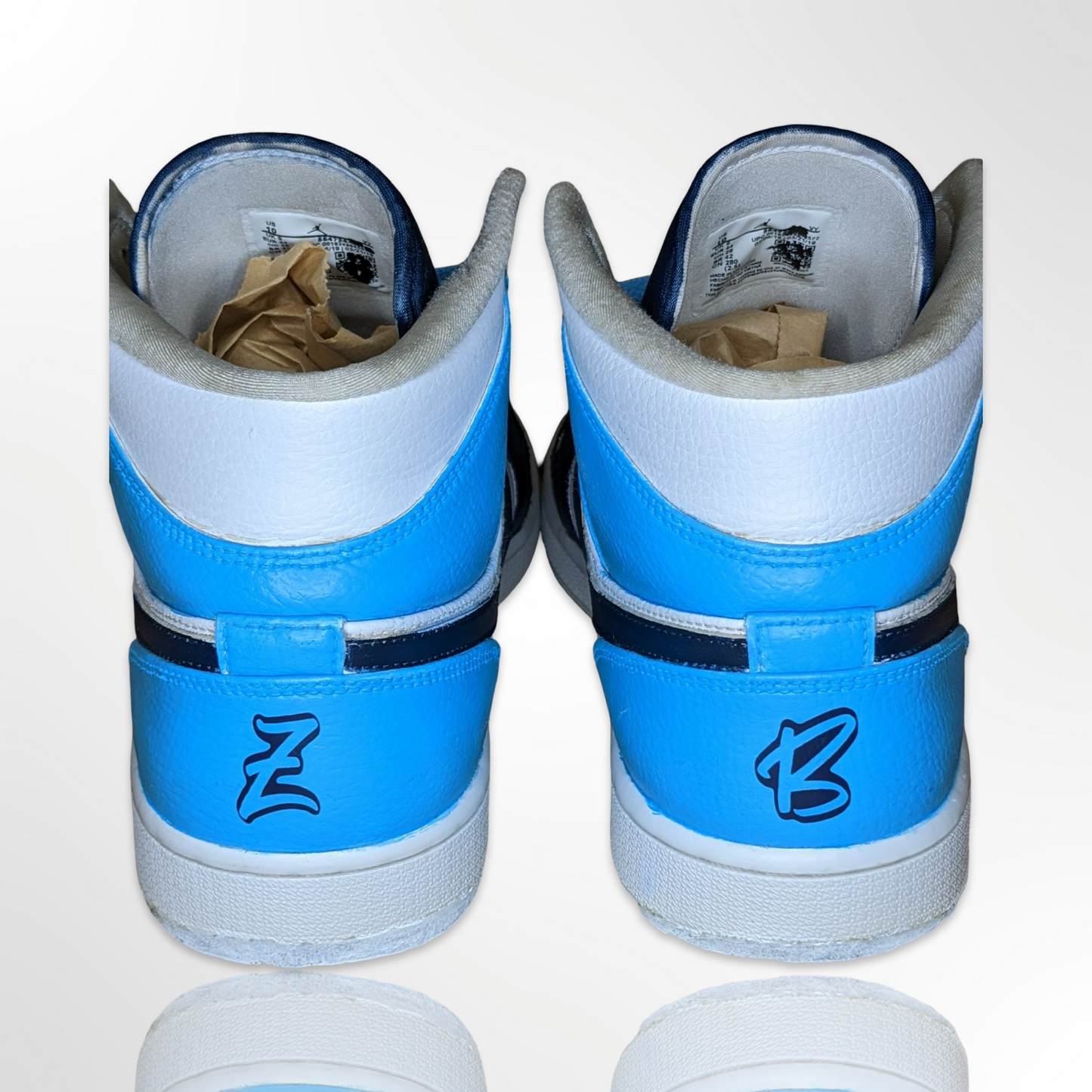 Navy Sky Custom Shoe - Air Jordan 1 Mid - FREE SHIPPING