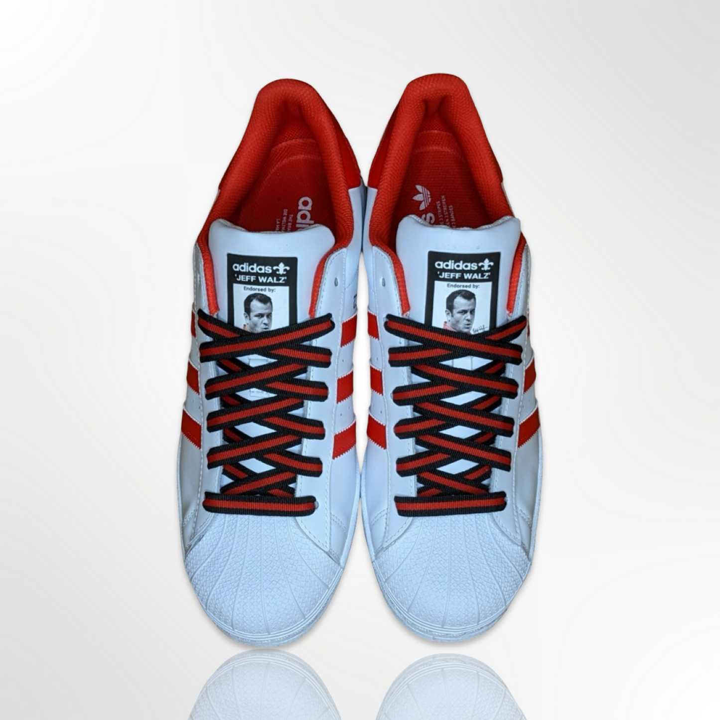 UofL University of Louisville White/Red Custom Shoes - Adidas Superstar - FREE SHIPPING